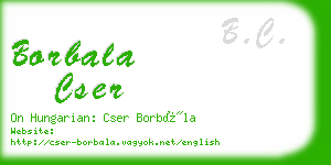 borbala cser business card